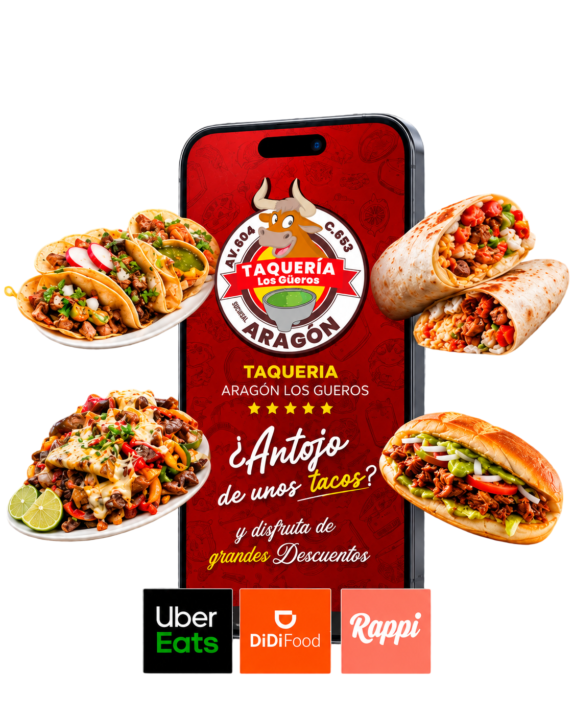 Pedidos por Uber Eats, DiDi Food y Rappi